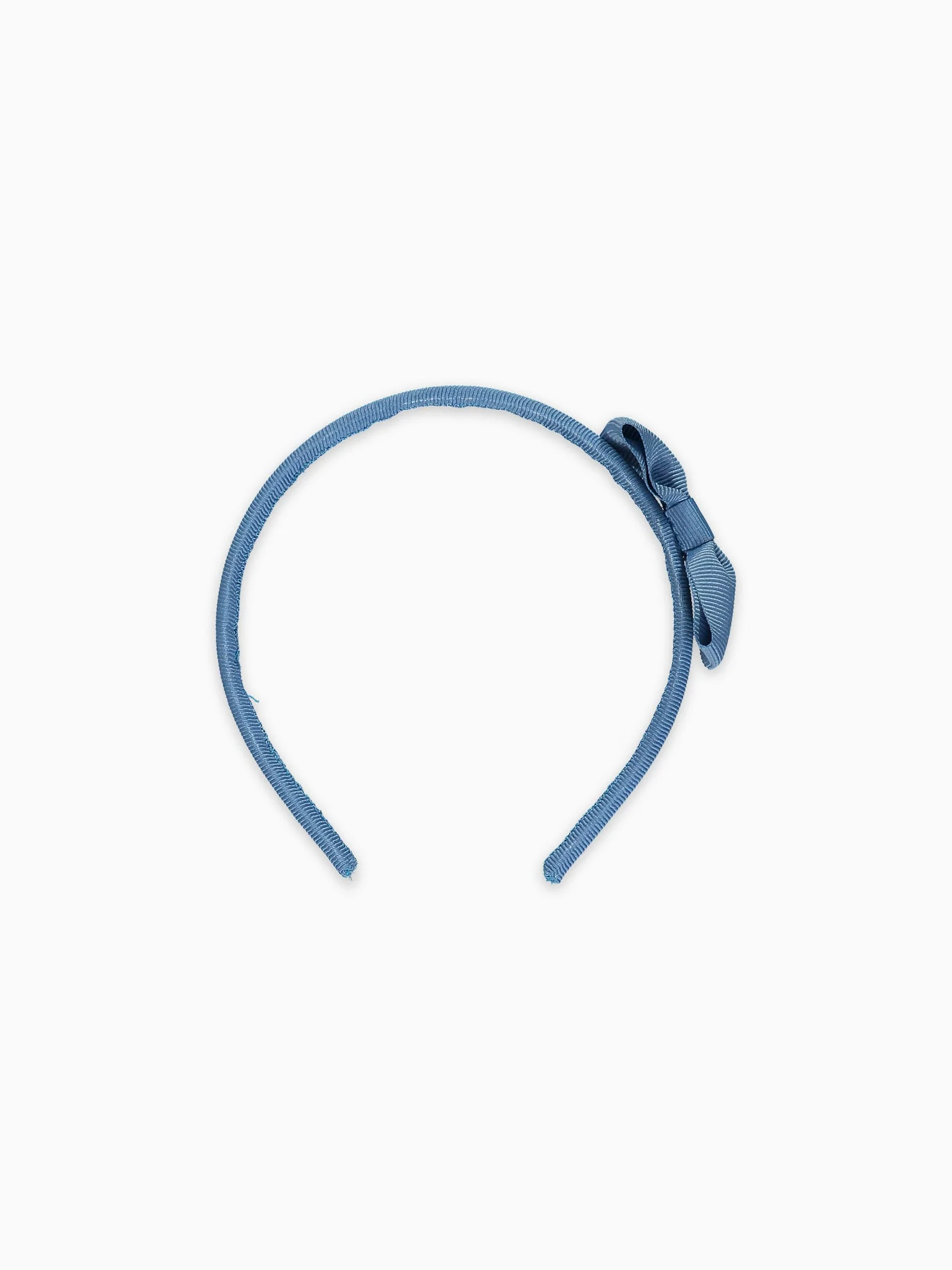 Dusty Blue Small Bow Girl Headband - Image 4