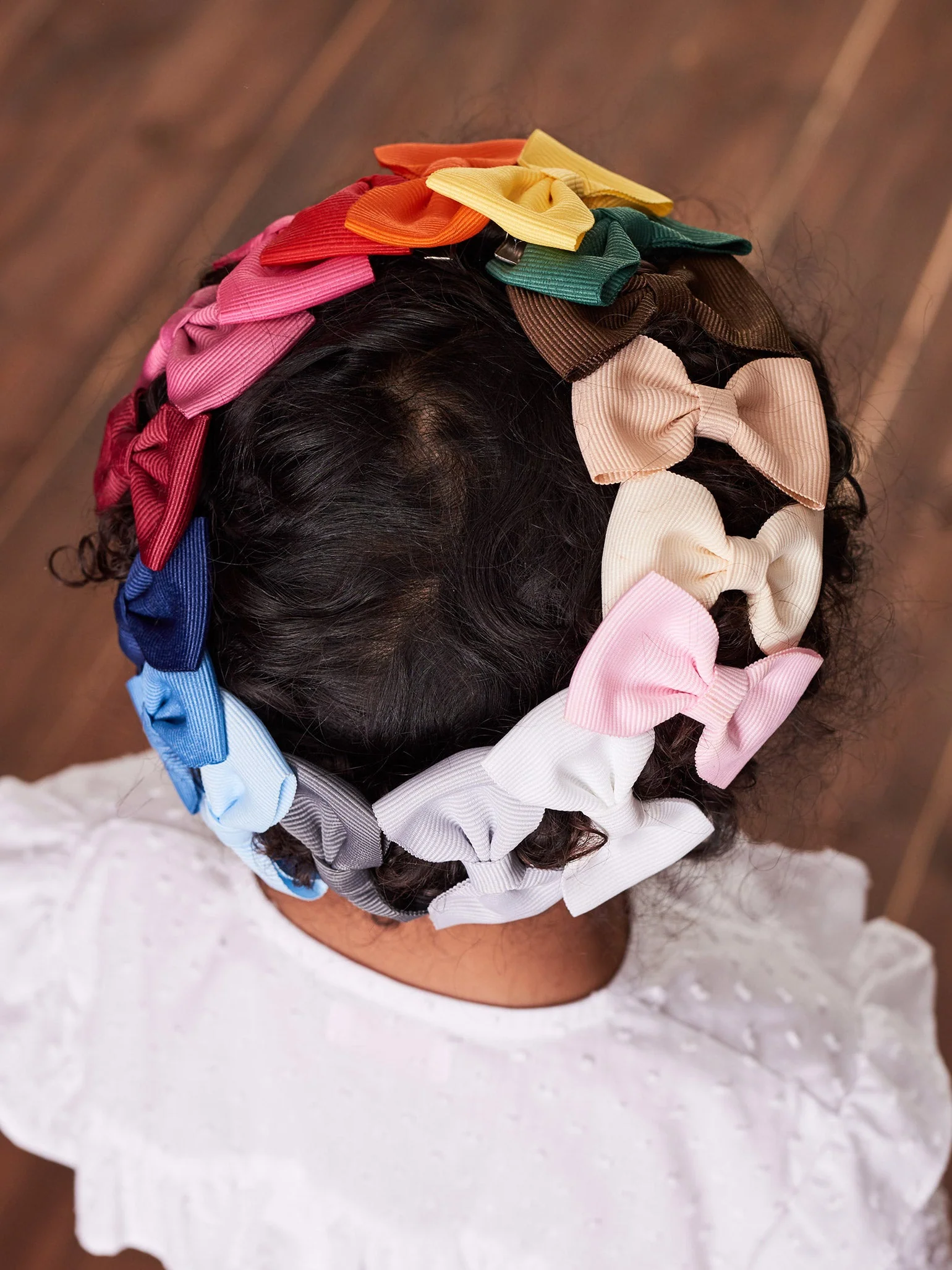 Navy Blue Small Bow Girl Clip - Image 6