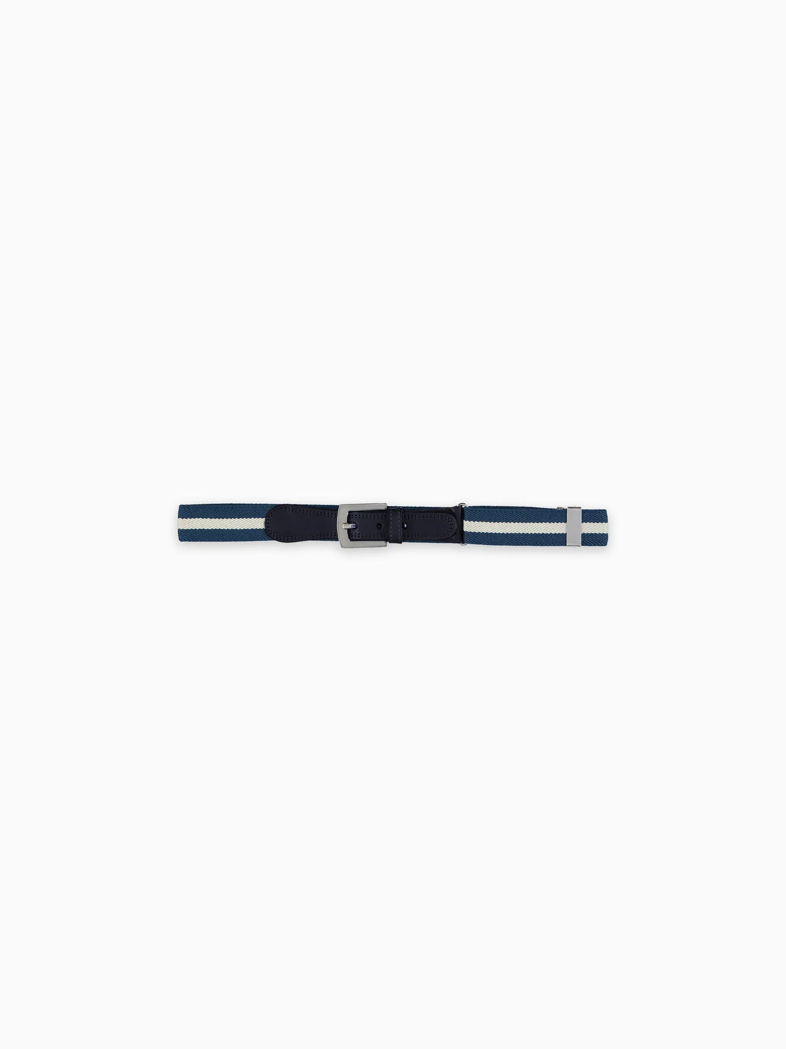 White/Navy Striped Boy Belt - Image 3